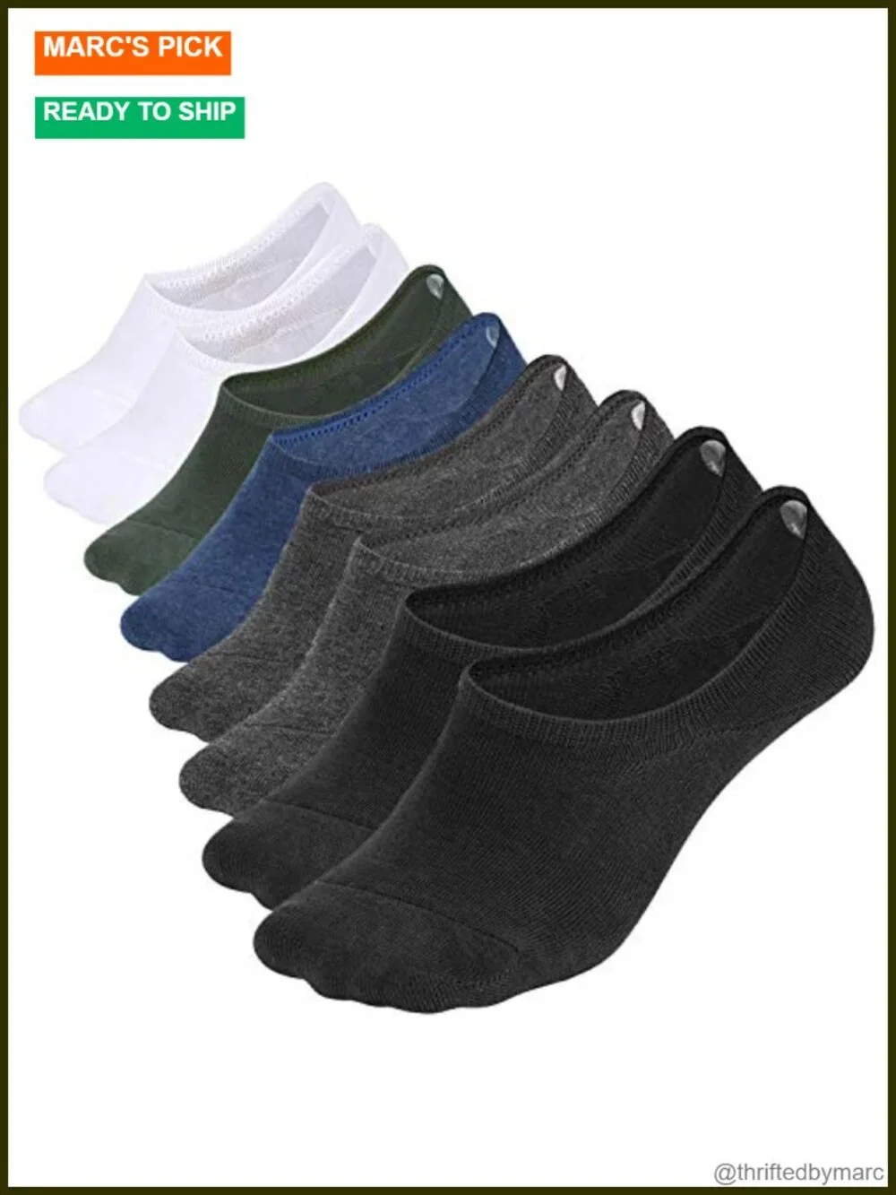 No Show Socks Men Invisible Low Cut Loafer Sneaker Socks 6-15 Non-Slip